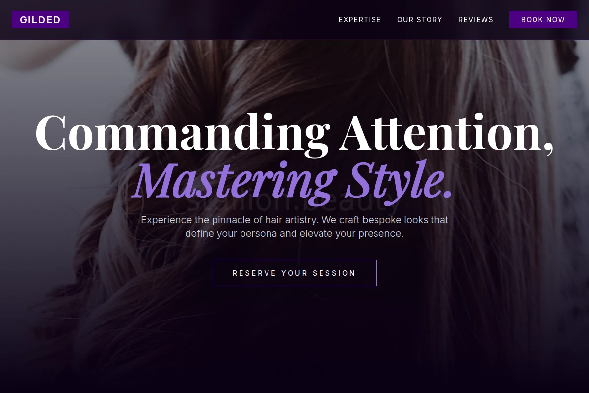 Gilded Hair Styling
